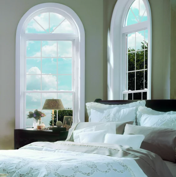 Close-up image of a newly installed, energy-efficient double-hung window in a Lancaster County home.