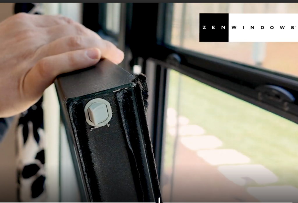 inside of a window sash