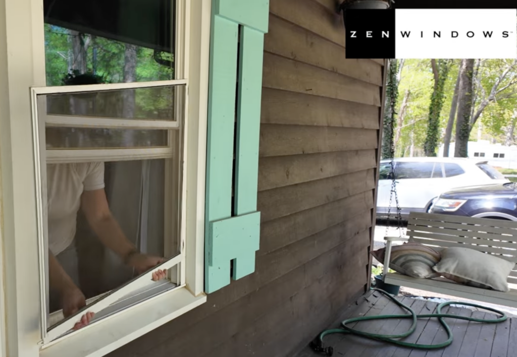 Removing a window screen from inside your home