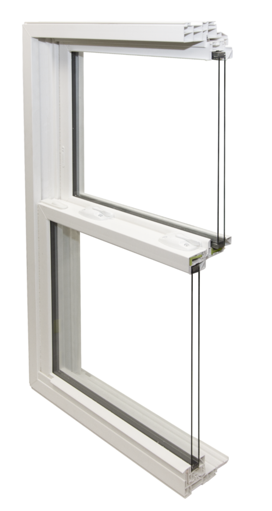 ProVia Aspect double-hung window cutaway.