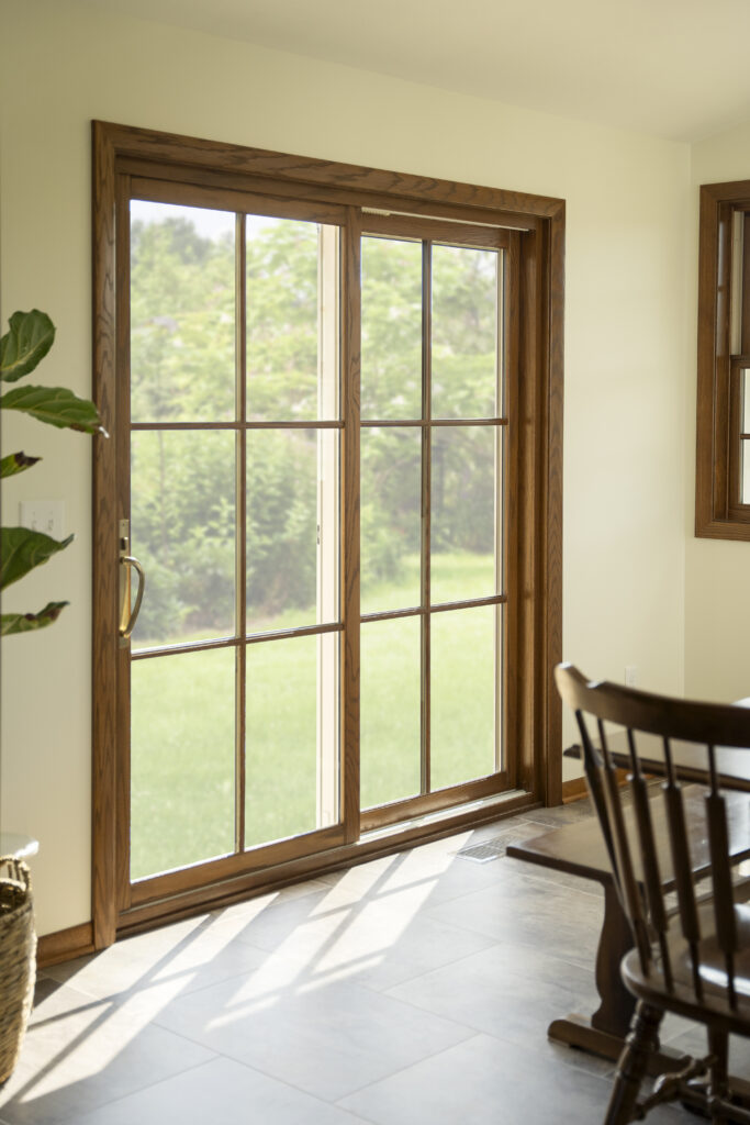 Aeris sliding patio door with cottage grids.