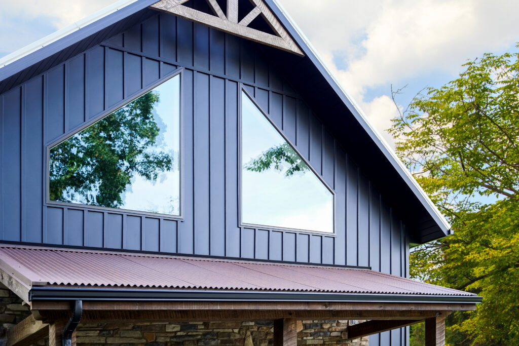 Endure classic bronze trapezoid window.