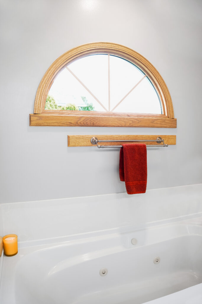 Endure half-round window with grids.