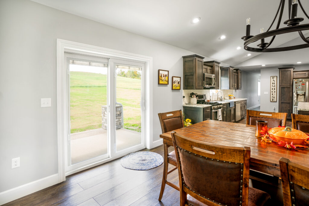 White Endure sliding patio door.