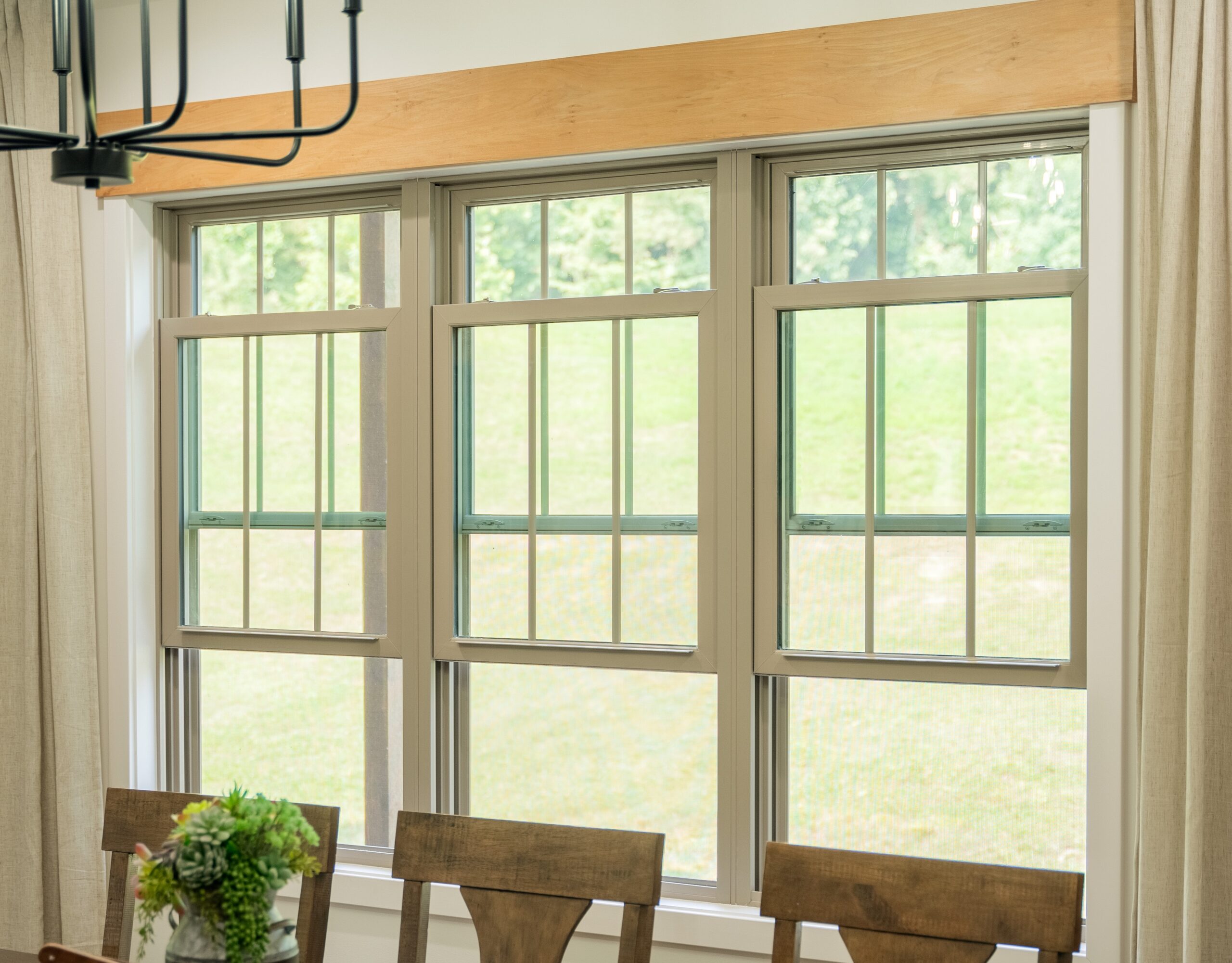 Updated windows that are easy to open and operate.