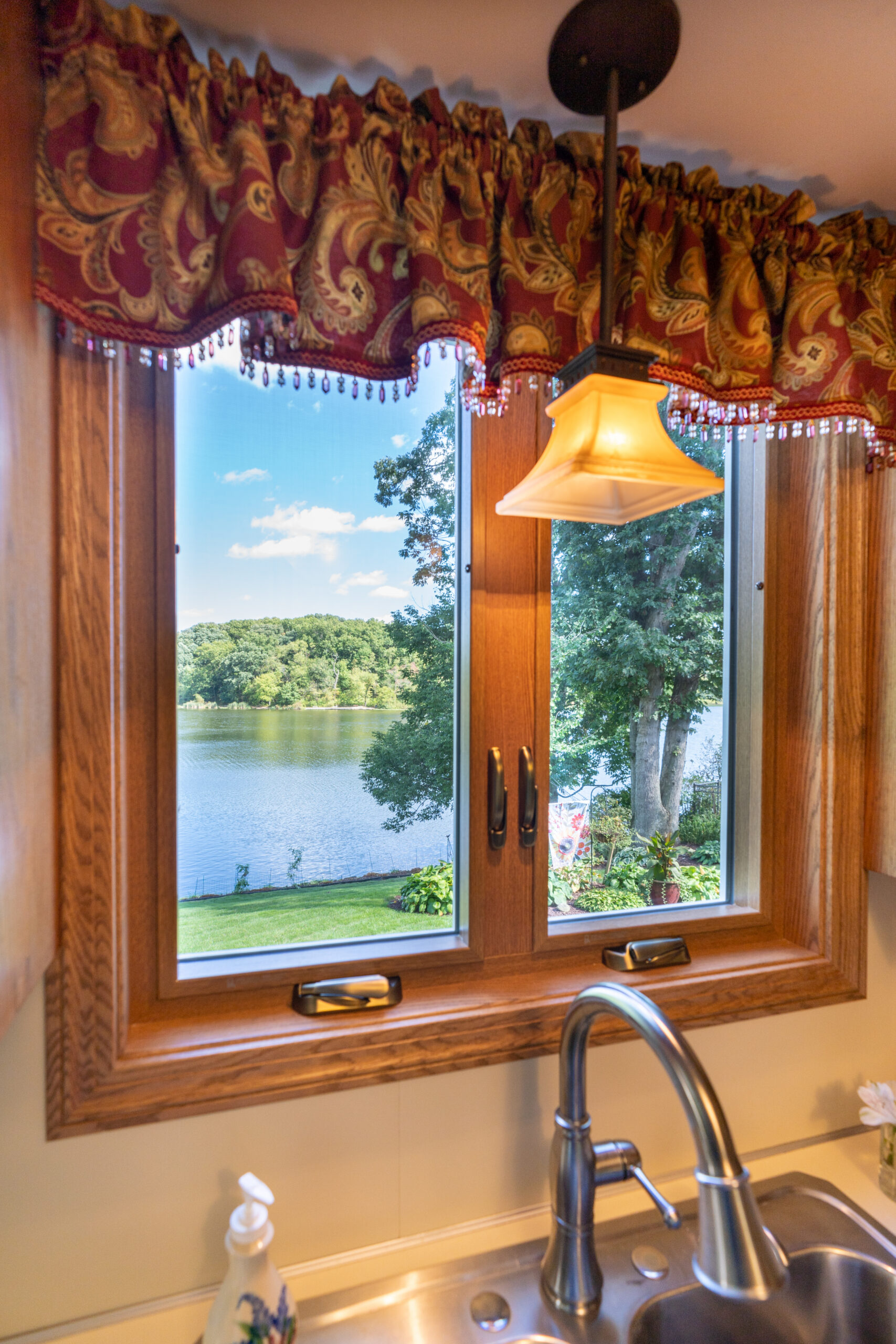 Endure casement windows in dark oak.