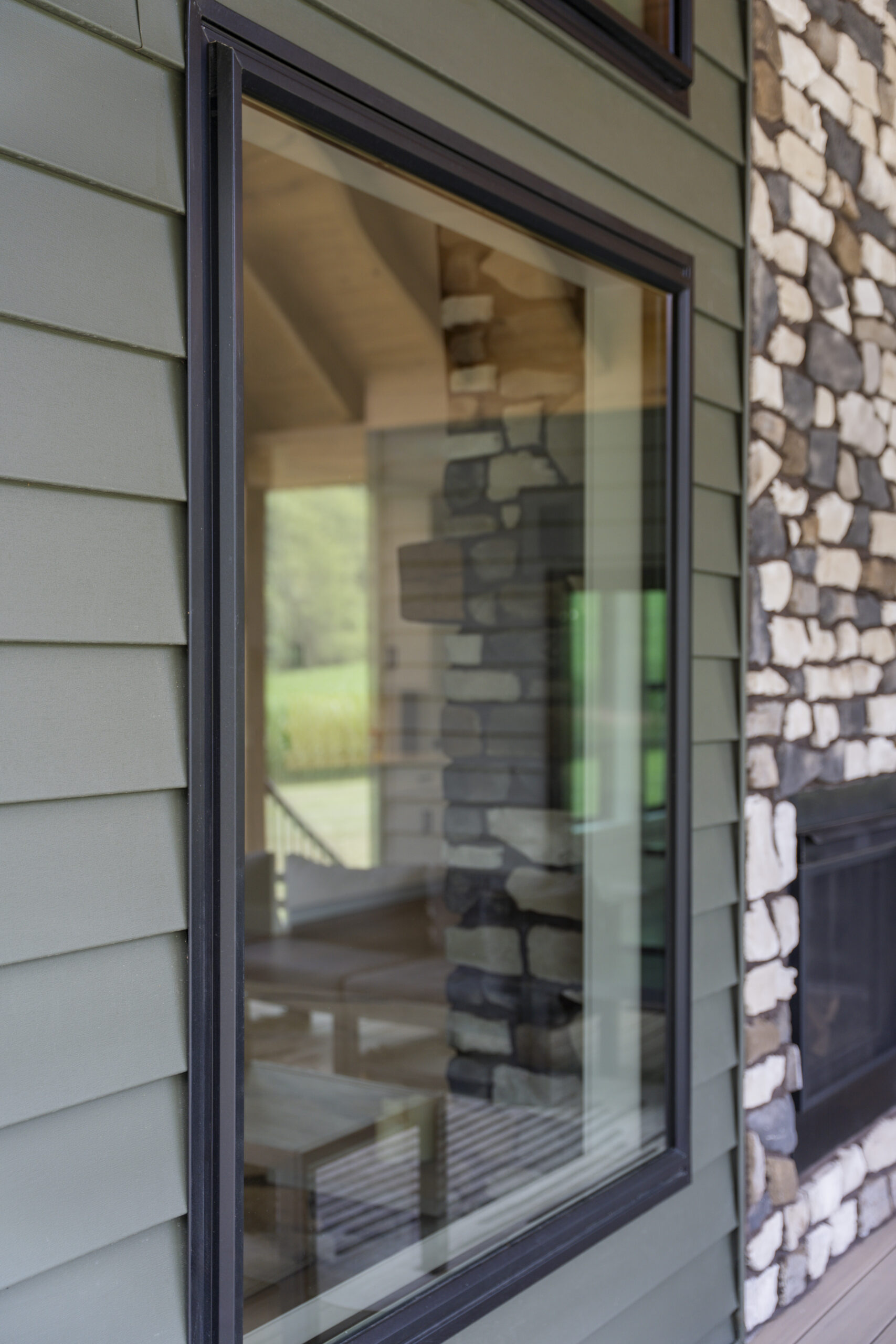 Endure picture window in coal black.