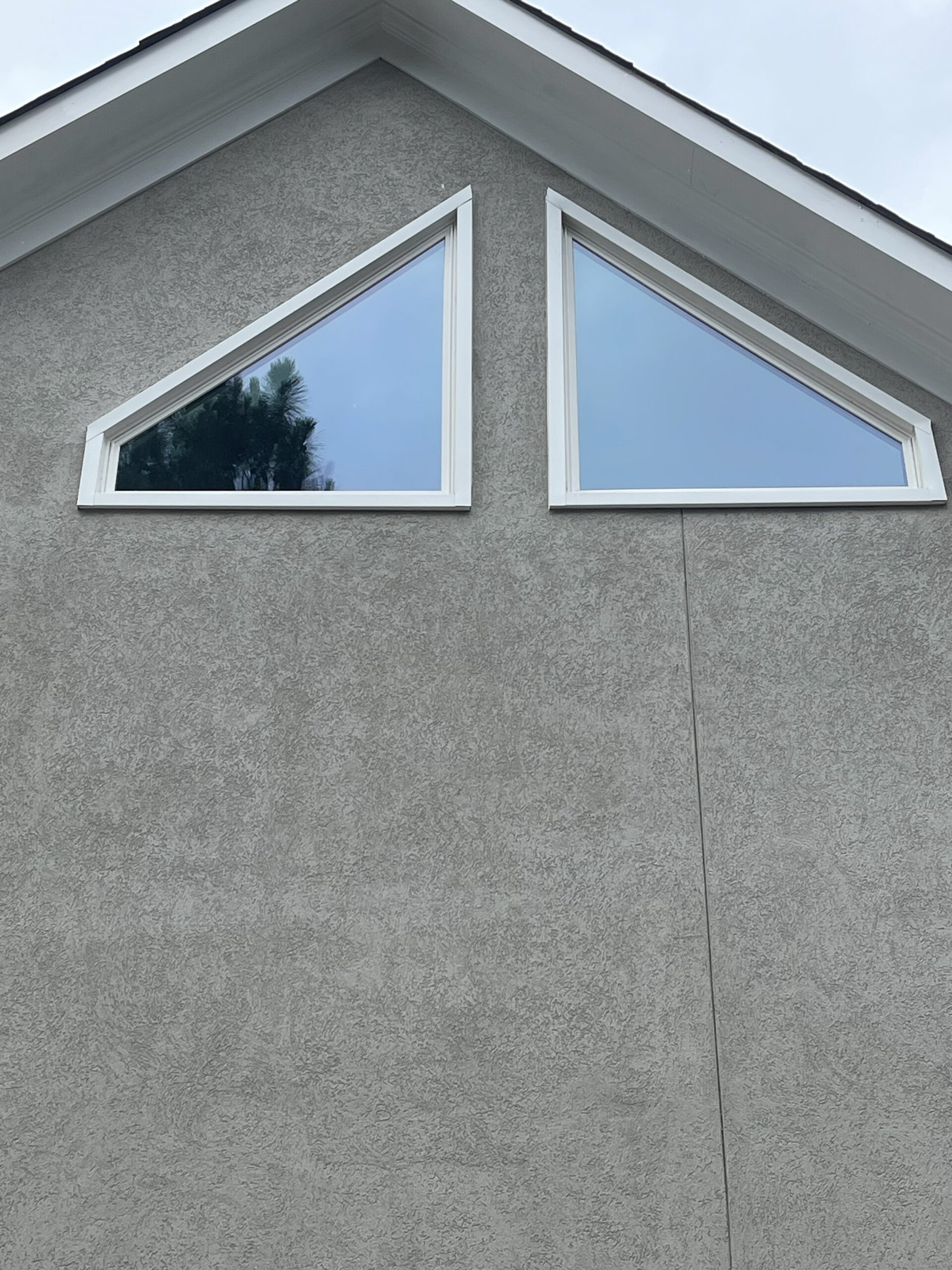 Trapezoid-shaped specialty window.