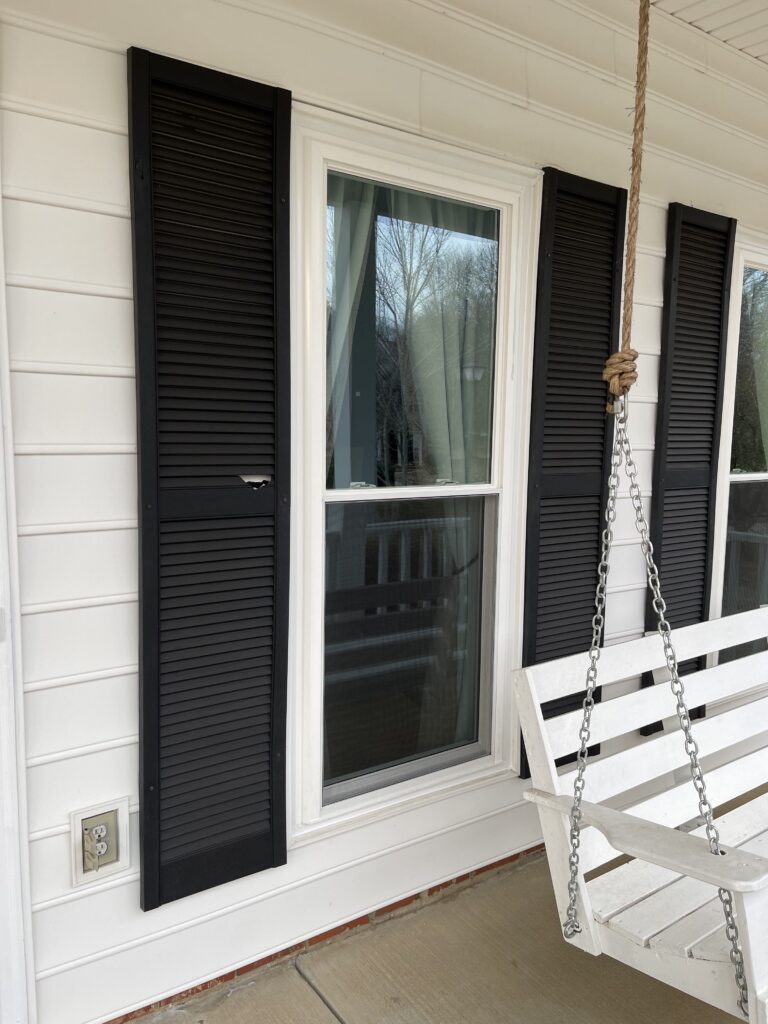 White double hung window.