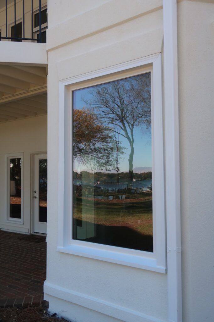 White picture window.