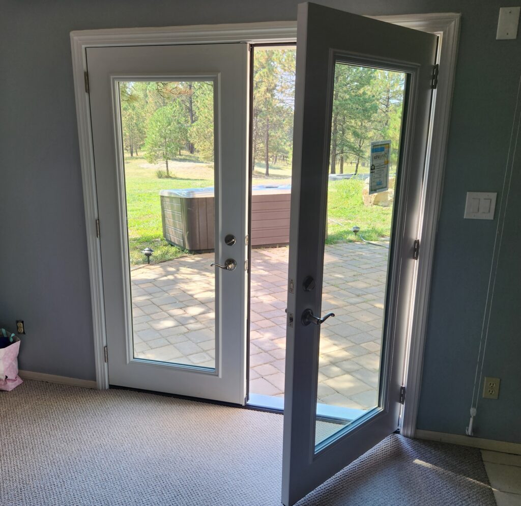 ProVia Legacy French door in Snow Mist White.