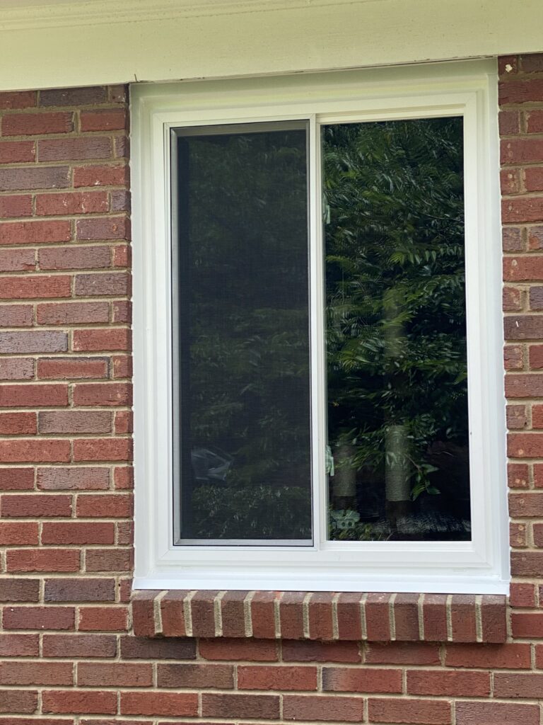 White double sliding window.