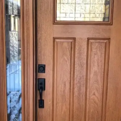 Fiberglass front door upgrade by Zen Windows Denver in Highlands Ranch
