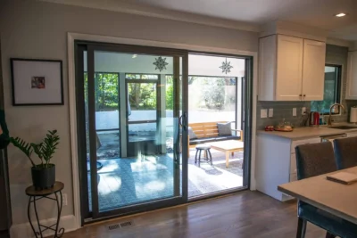 Newly installed modern front door in Denver, CO