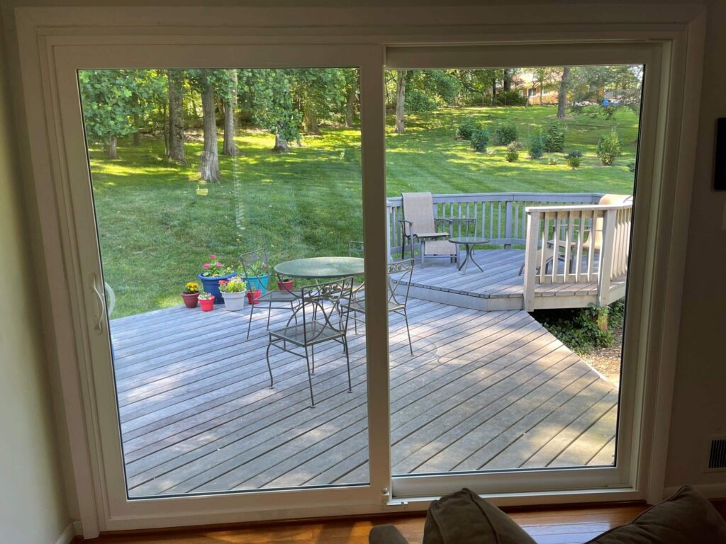 Energy efficient fiberglass door installed by Zen Windows Denver