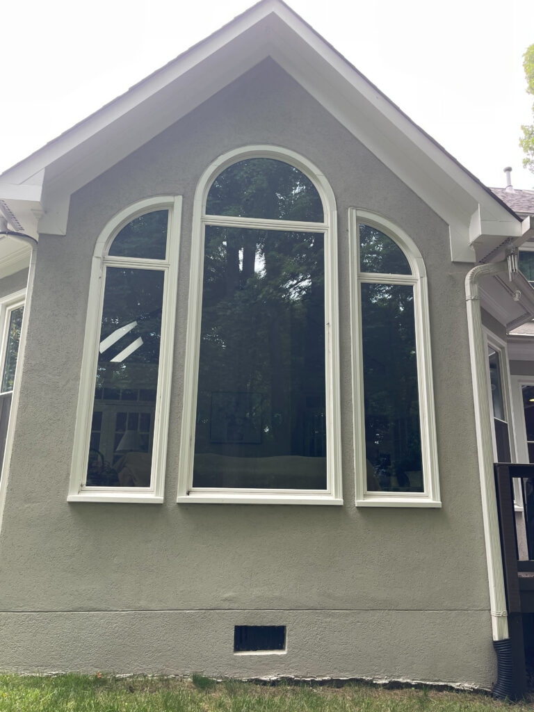 Half-round and quarter-round windows.