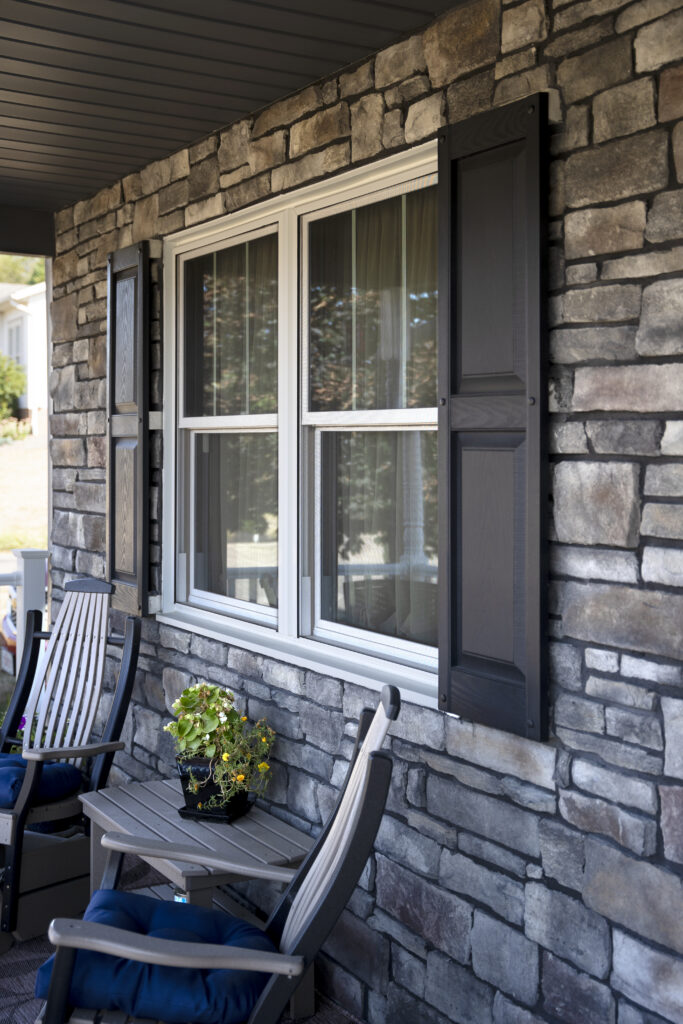 Aeris double-hung with colonial grids.