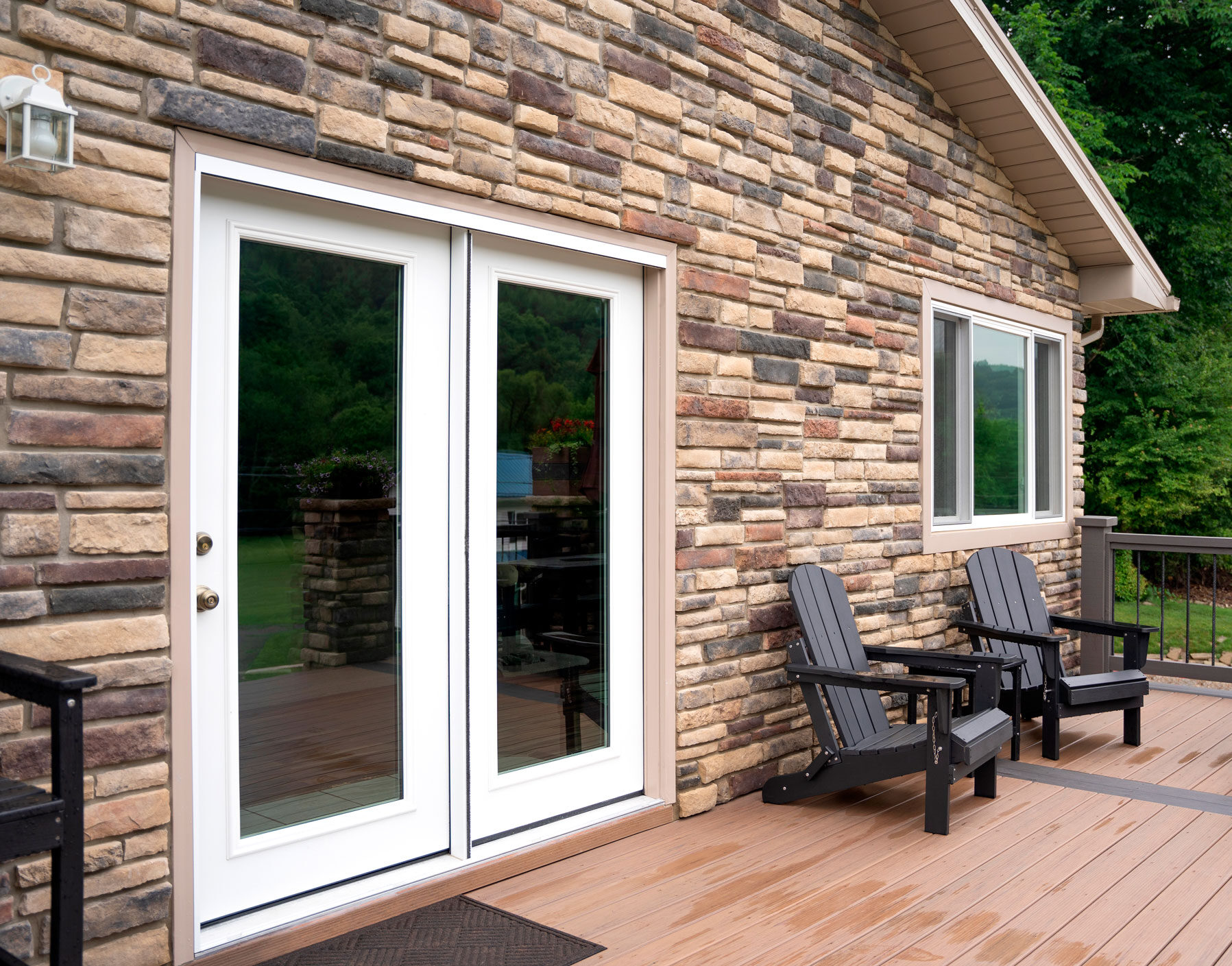 Legacy smooth hinged patio door.